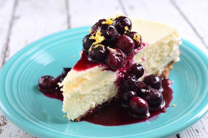 Cheesecake vanille myrtille