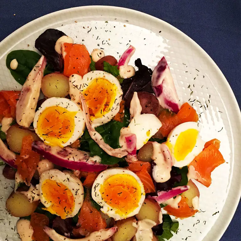 Salade de truite fumée