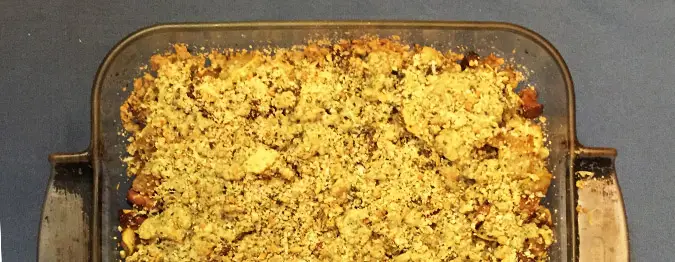 Crumble d’automne au pâtisson sans gluten