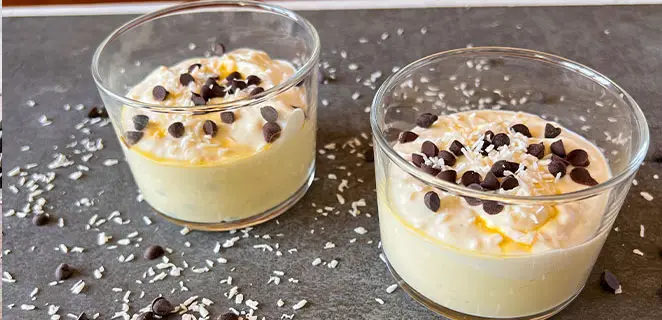 Crème de coco et fruits de la passion