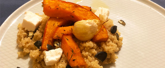 Potimarron rôti et quinoa