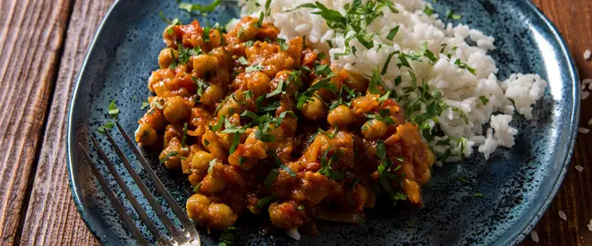 Curry de pois chiches et épinards