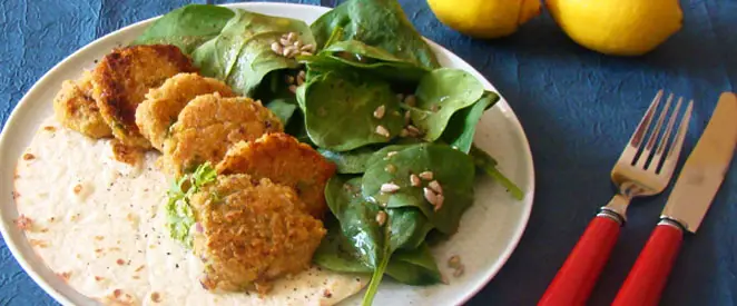 Galettes quinoa et lentille corail