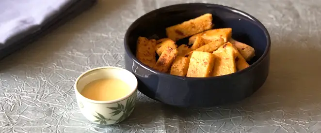 Bouchées de polenta sauce à l’ail