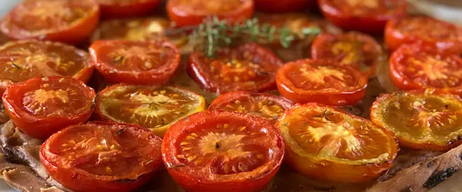 Tarte fine tomate & moutarde