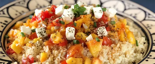 Salade quinoa & pêches