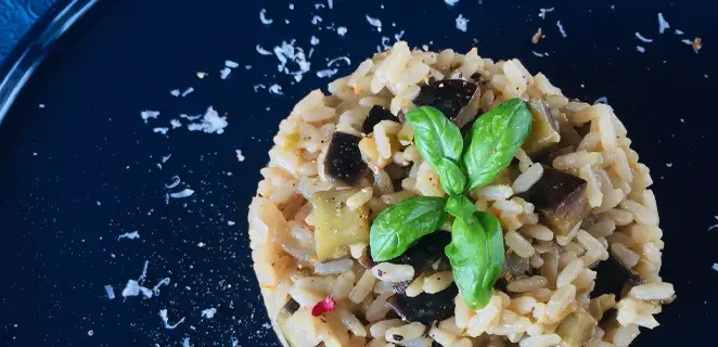 Risotto aux aubergines