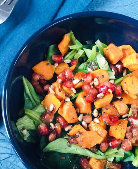 Salade de patates douces et grenade