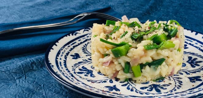 Risotto aux fanes de poireaux