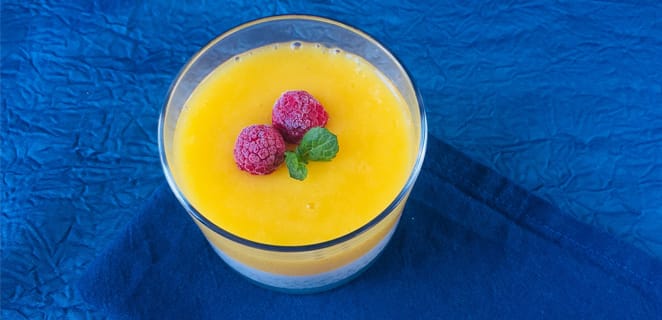 Chia pudding au coulis de mangue