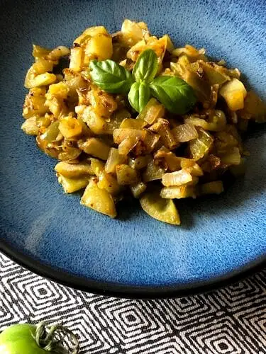 Poêlée de tomates vertes