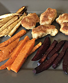 Nuggets de poulet et sa ribambelle de frites