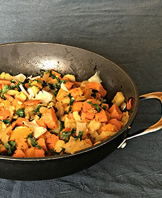 Poêlée de légumes d’hiver et chou kale