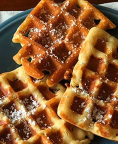 Gaufres sucrées sans gluten