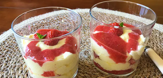 Trifle aux fraises sans gluten