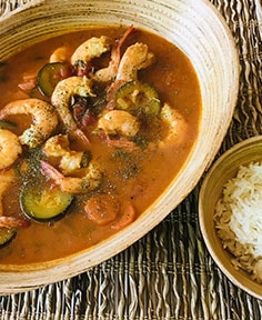 Curry de crevettes au lait de coco