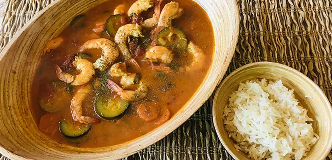 Curry de crevettes au lait de coco