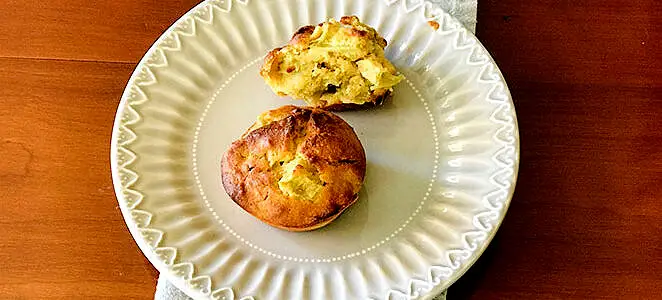 Muffins sans gluten à la rhubarbe