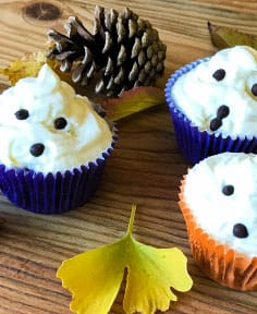 Muffins fantômes d’Halloween sans gluten