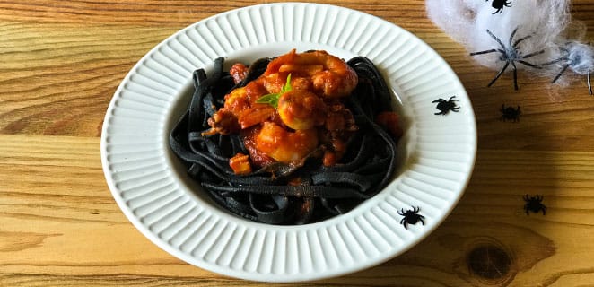 Tagliatelles à l’encre de seiche