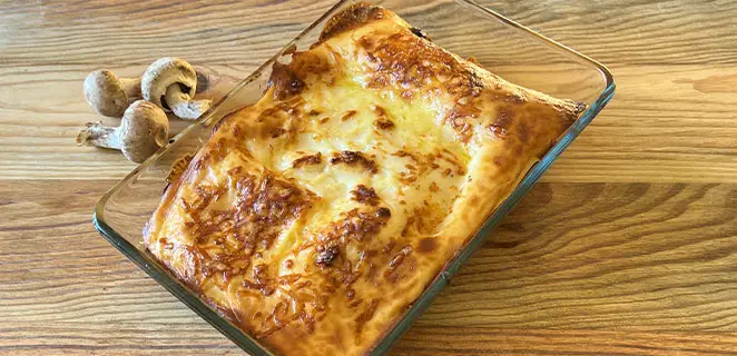 Lasagnes champignons ricotta sans gluten