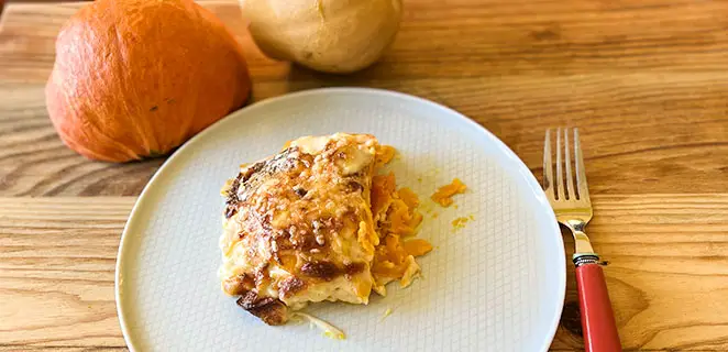 Gratin de potimarron et butternut