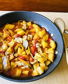 Cassolette de poisson aux petits légumes