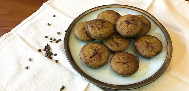 Muffins à la farine de chanvre et pépites de chocolat (sans gluten)