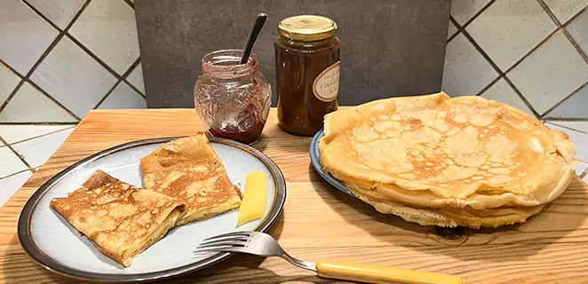 Pâte à crêpes pour repas de crêpes