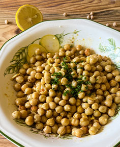 Salade de pois chiches épicés