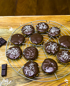 Biscuits nappés au chocolat (sans gluten)