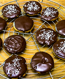 Biscuits nappés au chocolat (sans gluten)
