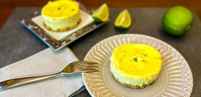 Mini cheesecake au citron vert (sans gluten)