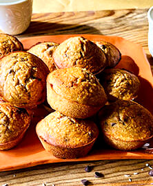 Muffins à la noix de coco et pépites de chocolat