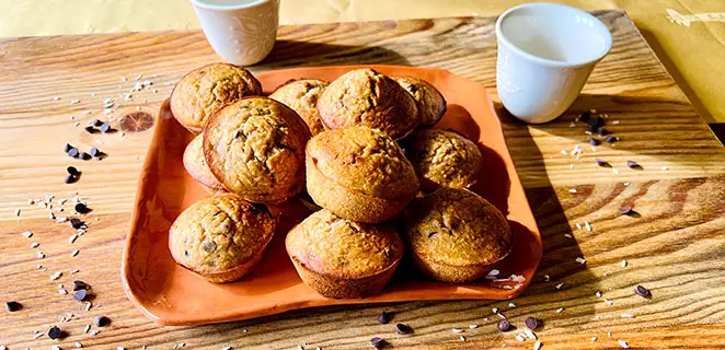 Muffins à la noix de coco et pépites de chocolat