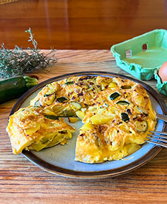 Omelette aux pommes de terre et courgettes (Tortilla)