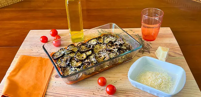 Aubergines gratinées à l’émincé de poulet