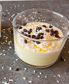 Crème de coco et fruits de la passion