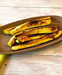 Courgettes grillées à la plancha