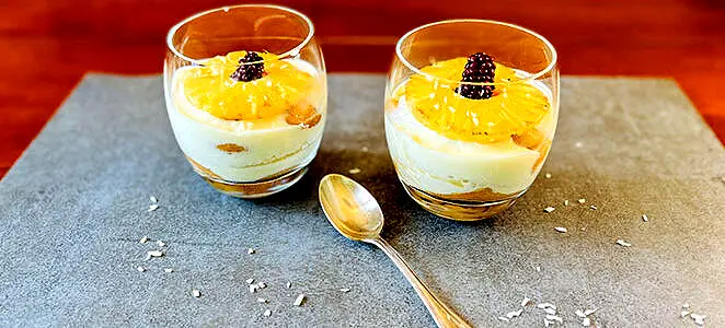 Tiramisu léger à l’ananas et noix de coco