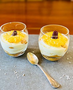 Tiramisu léger à l’ananas et noix de coco