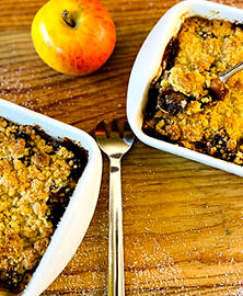 Crumble pommes-coings sans gluten