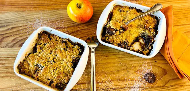 Crumble pommes-coings sans gluten