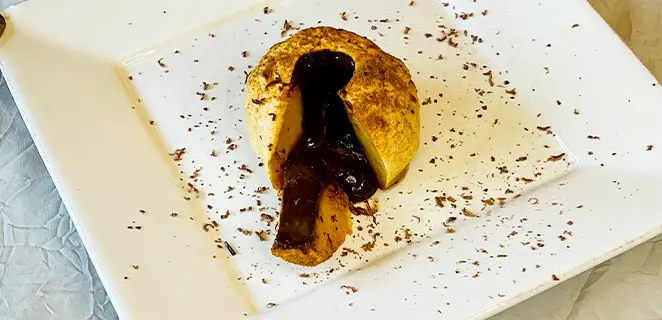 Pomme cœur fondant chocolat