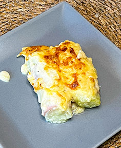 Roulé de poireaux jambon-béchamel