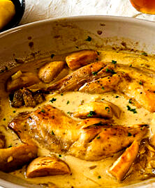Cuisses de poulet à la normande
