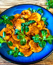 Salade tiède de patates douces