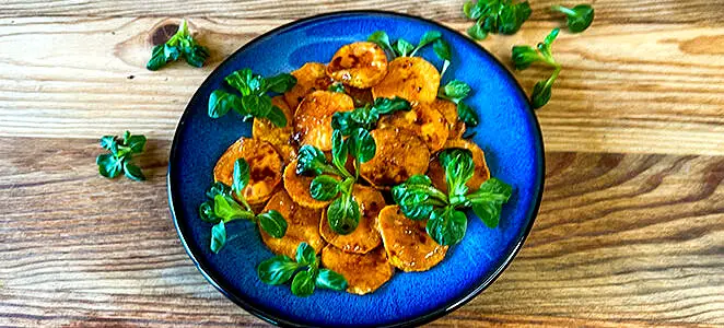 Salade tiède de patates douces