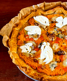 Tarte potimarron roquefort
