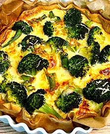 Tarte aux brocolis sans gluten
